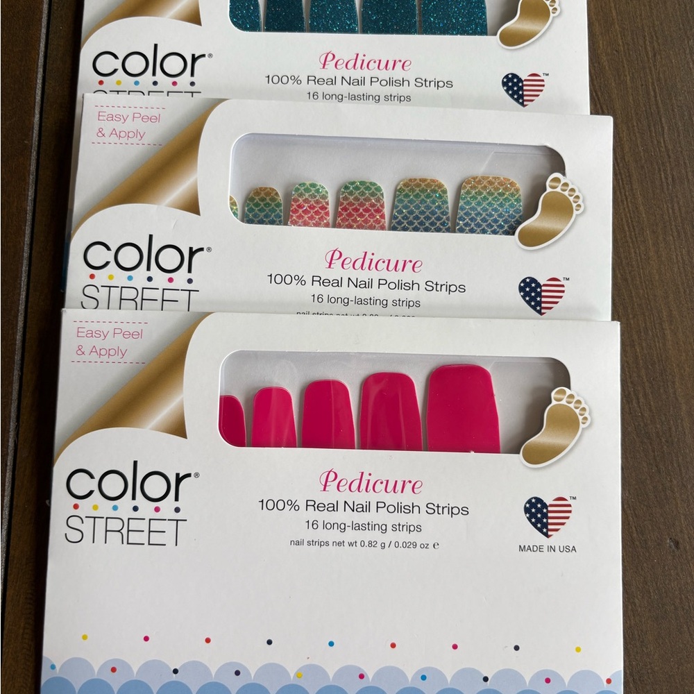 Color Street Pedicure Nail Strips Lot